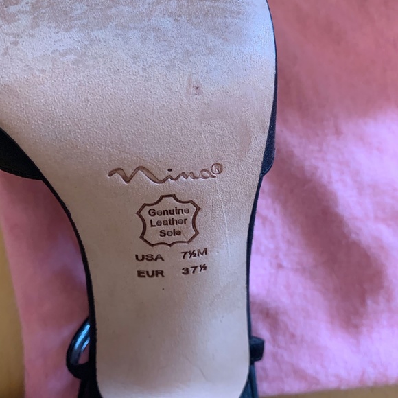 Nina Black Satin Dress/Formal Shoes - Picture 5 of 6